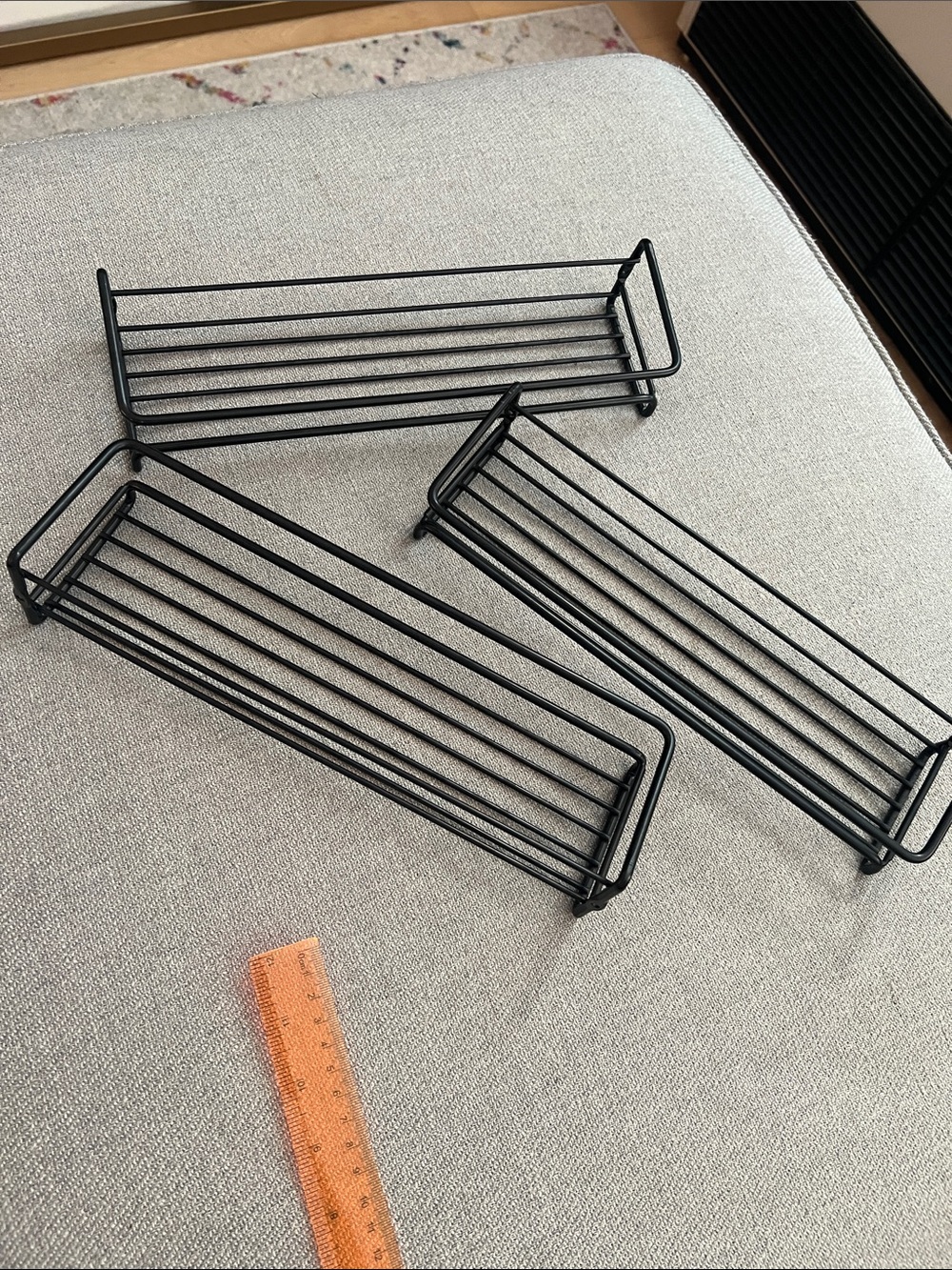 Set of 3 Black Metal Wall Mounted Racks / Pack of 2 sells for $30 see last pic